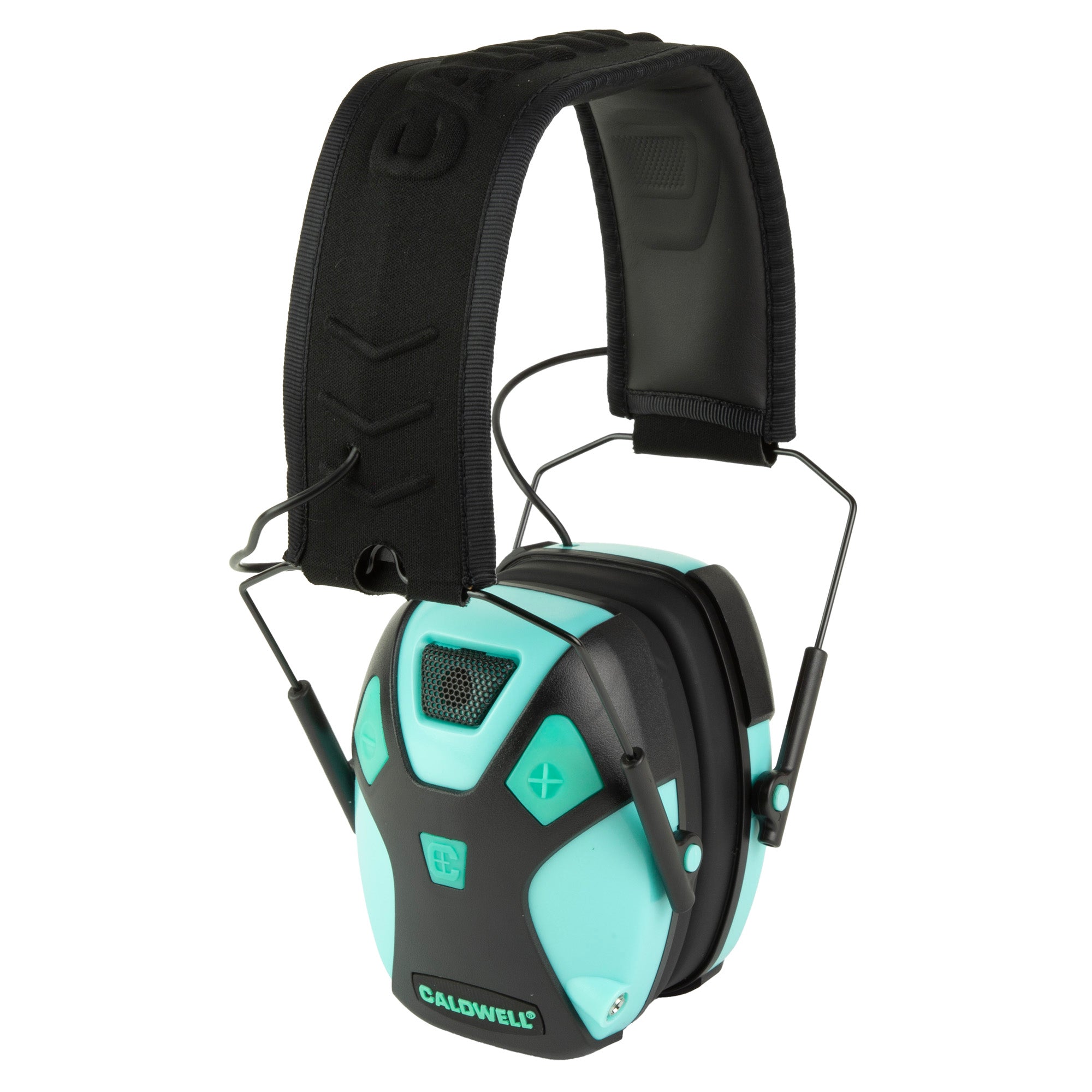 Caldwell E-Max Pro Electronic Earmuff in Aqua – Professional Hearing Protection for Shooting and Hunting