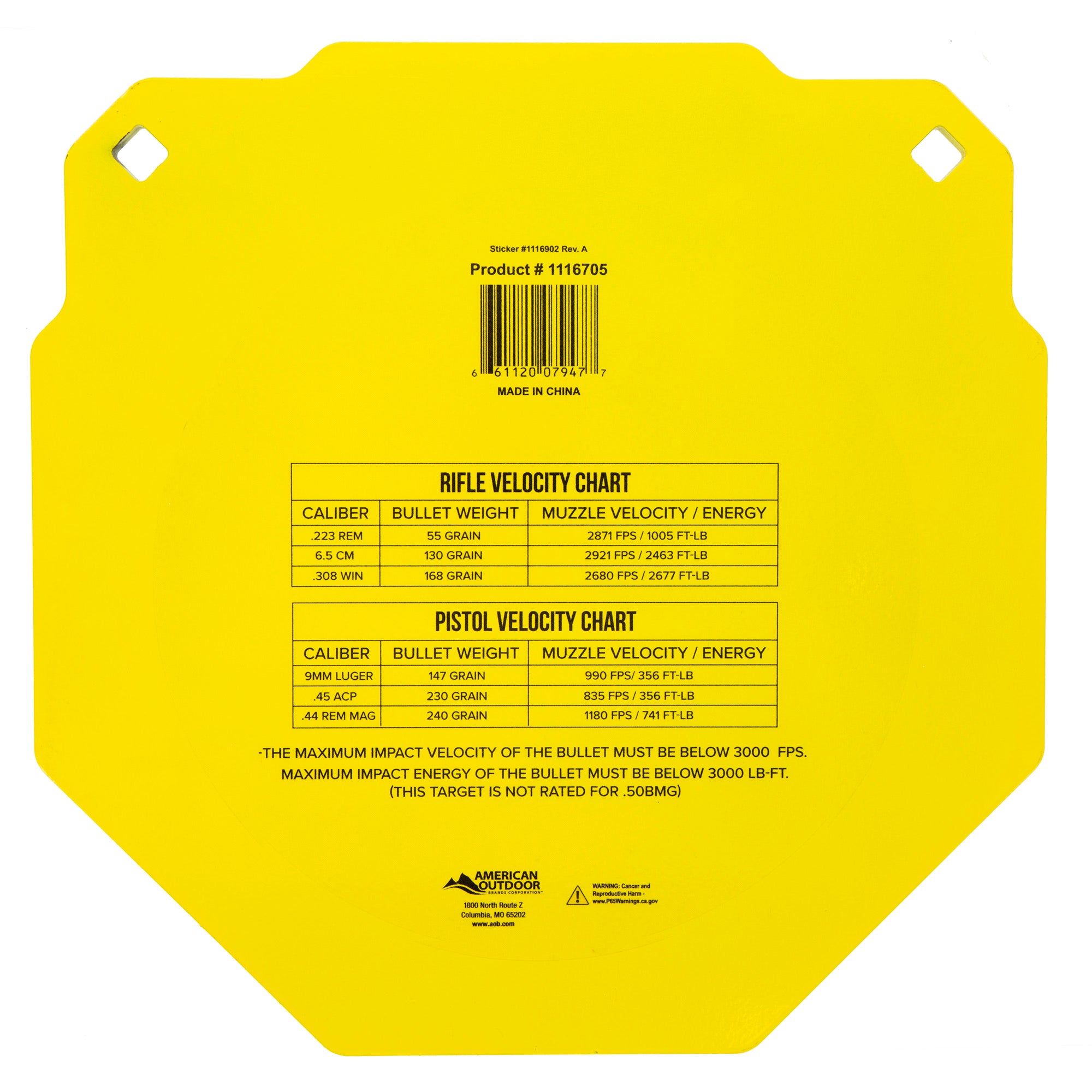 Caldwell AR500 13-Inch Octagon Shooting Target - Durable Steel for Practice and Competition