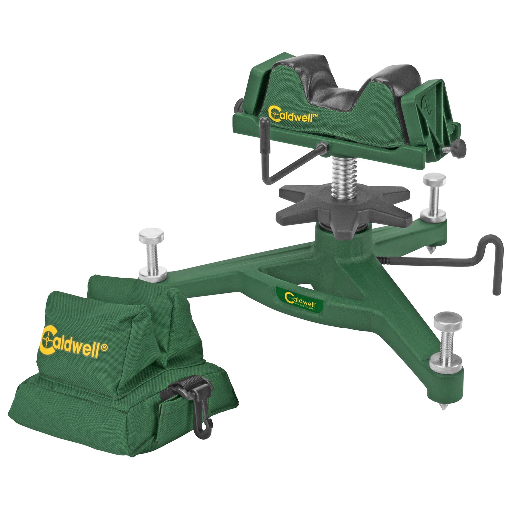 Caldwell The Rock Deluxe Shooting Rest with Rear Bag - Green