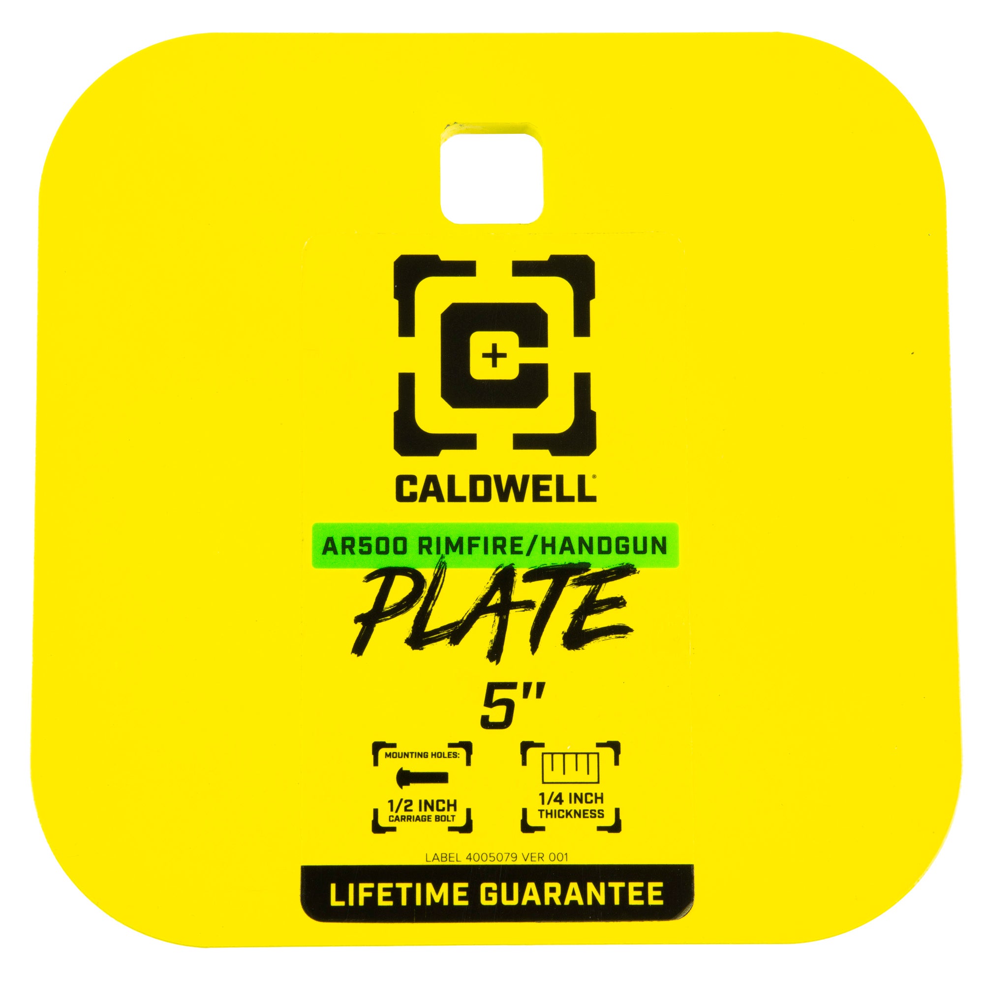 Caldwell AR500 1/4 inch Shooting Gong - Durable Steel Target for Handgun and Rimfire Shooting