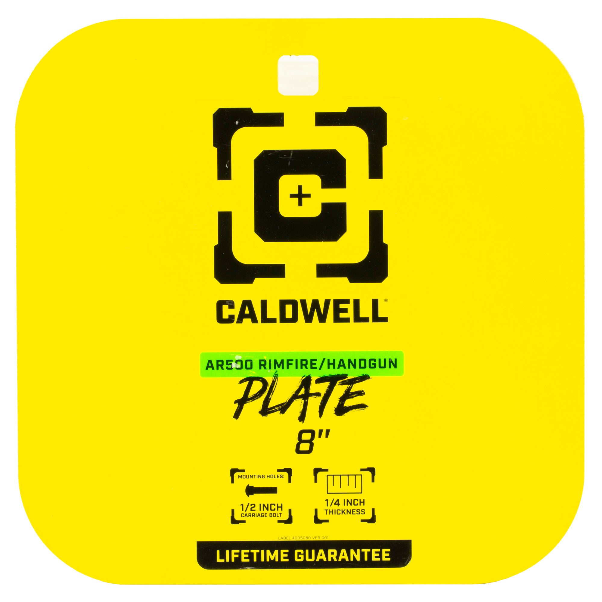 Caldwell AR500 1/4 Inch Shooting Gong - Durable Steel Target for Handgun and Rimfire Shooting