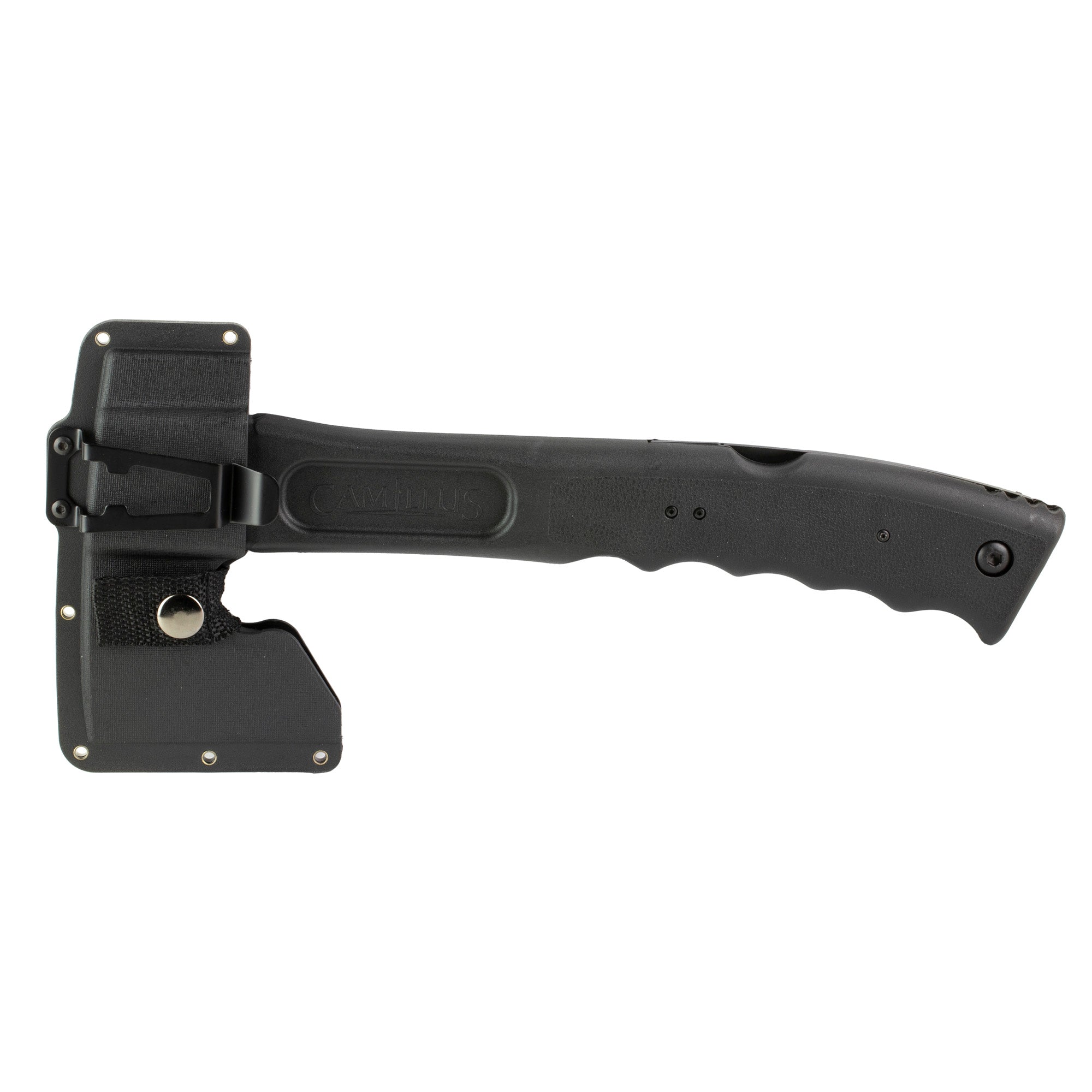 Camillus CAMTRAX 3-in-1 Hatchet, Lockback Saw, and Hammer with Sheath – 12 Inch Multi-Tool for Outdoor Use