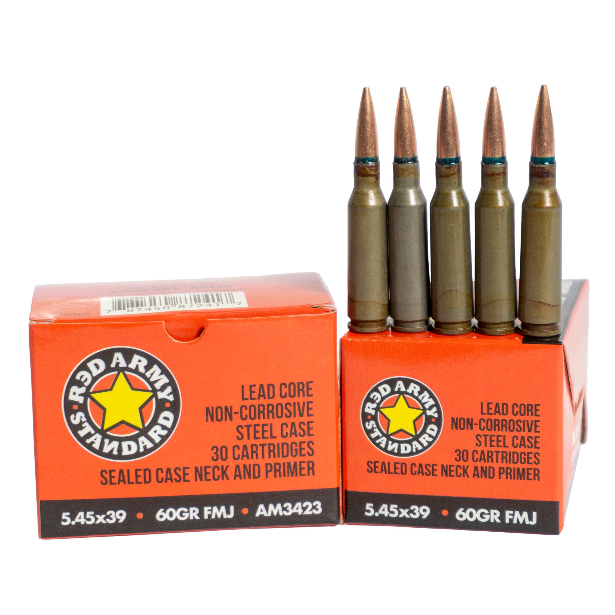 Century Arms 5.45x39mm 60 Grain FMJ Steel Case Ammo - 30 Rounds per Box, 1440 Rounds per Case