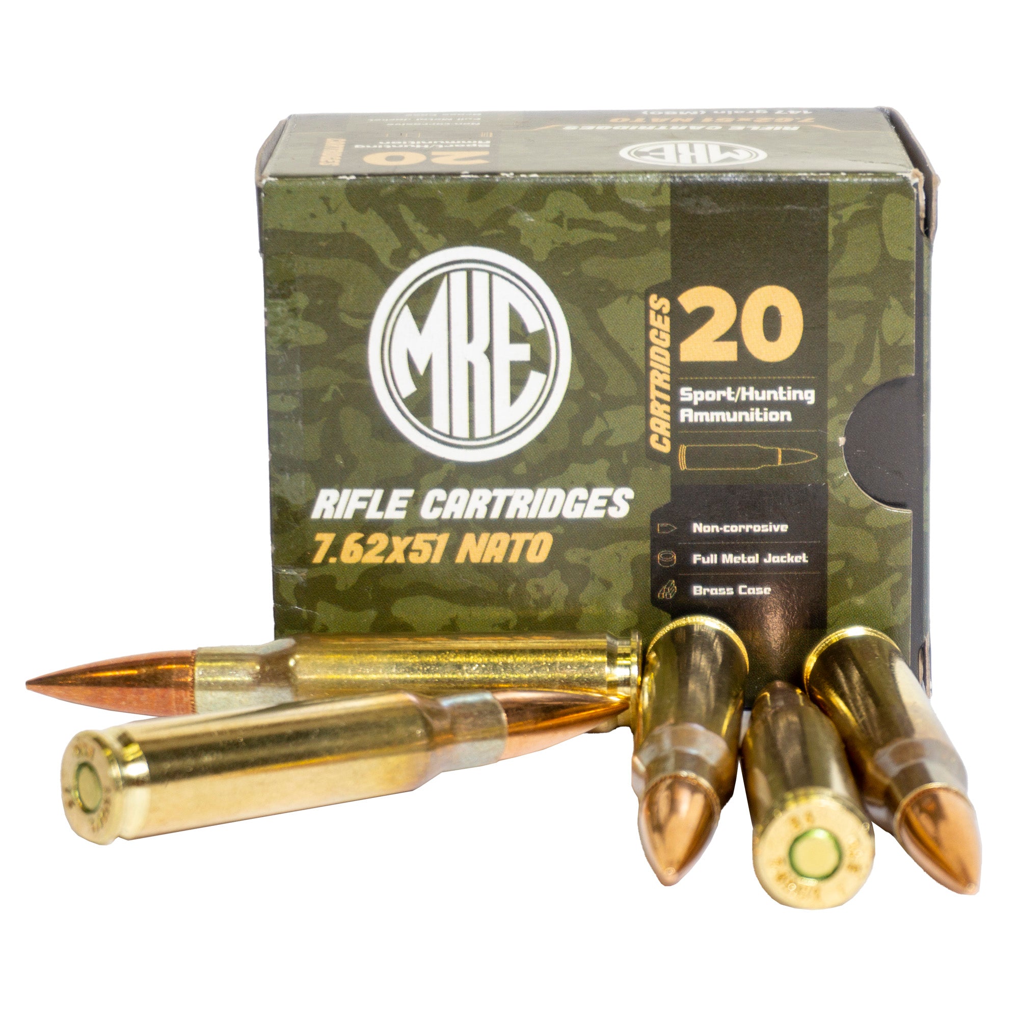Century Arms MKE 762 NATO 147 Grain Full Metal Jacket Ammunition, 20 Rounds per Box