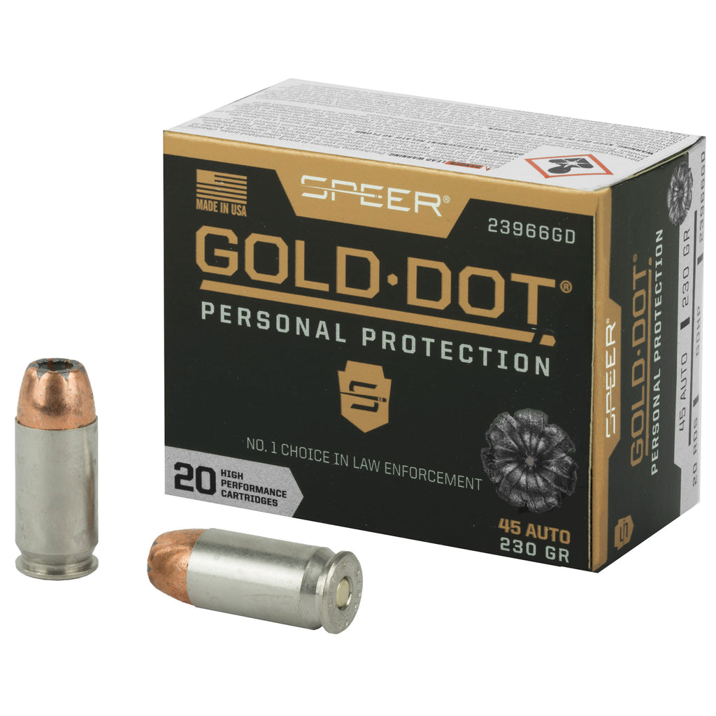 Speer Gold Dot 45 ACP 230-Grain Hollow Point Ammunition (20 Rounds per Box, 200 per Case)