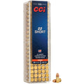 CCI Ammunition 22 Short High Velocity Copper Plated Round Nose – 100 Rounds