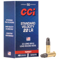 CCI Ammunition 22LR Standard Velocity Lead Round Nose - 40 Grain, 50 Rounds per Box