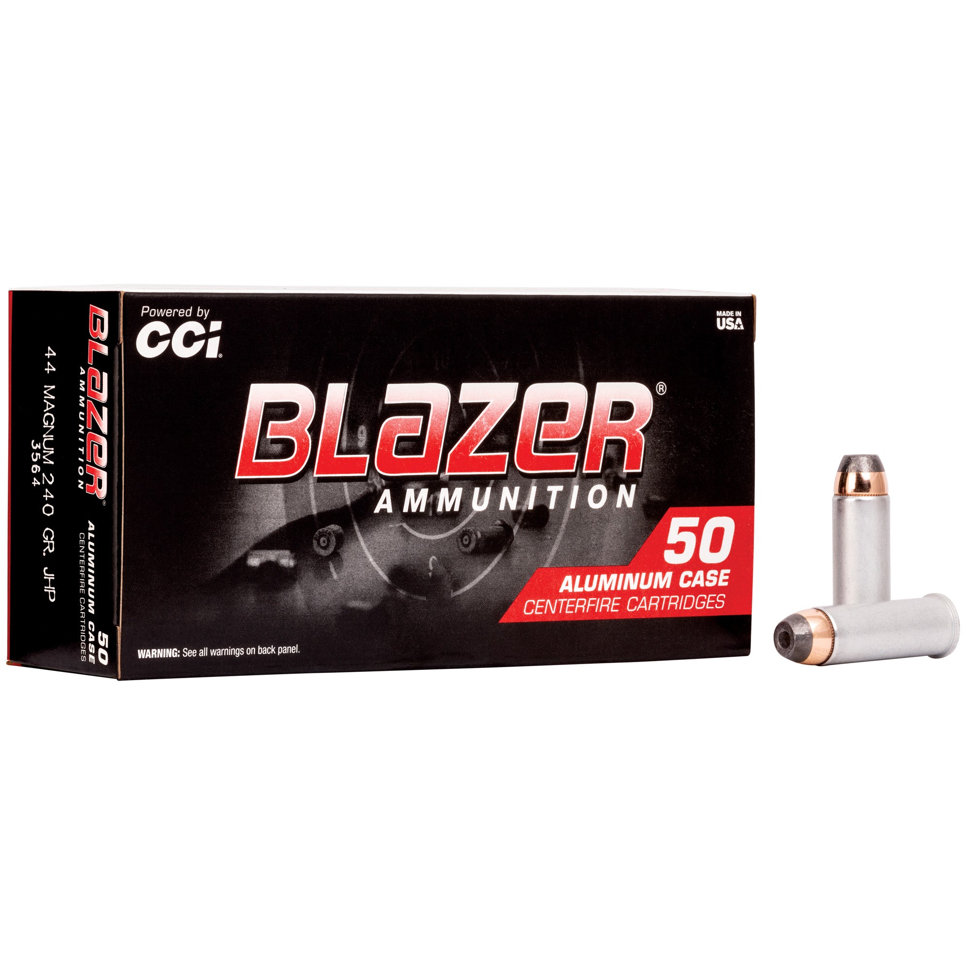 Blazer Ammunition 44 Magnum 240-Grain Hollow Point - 50 Rounds per Box