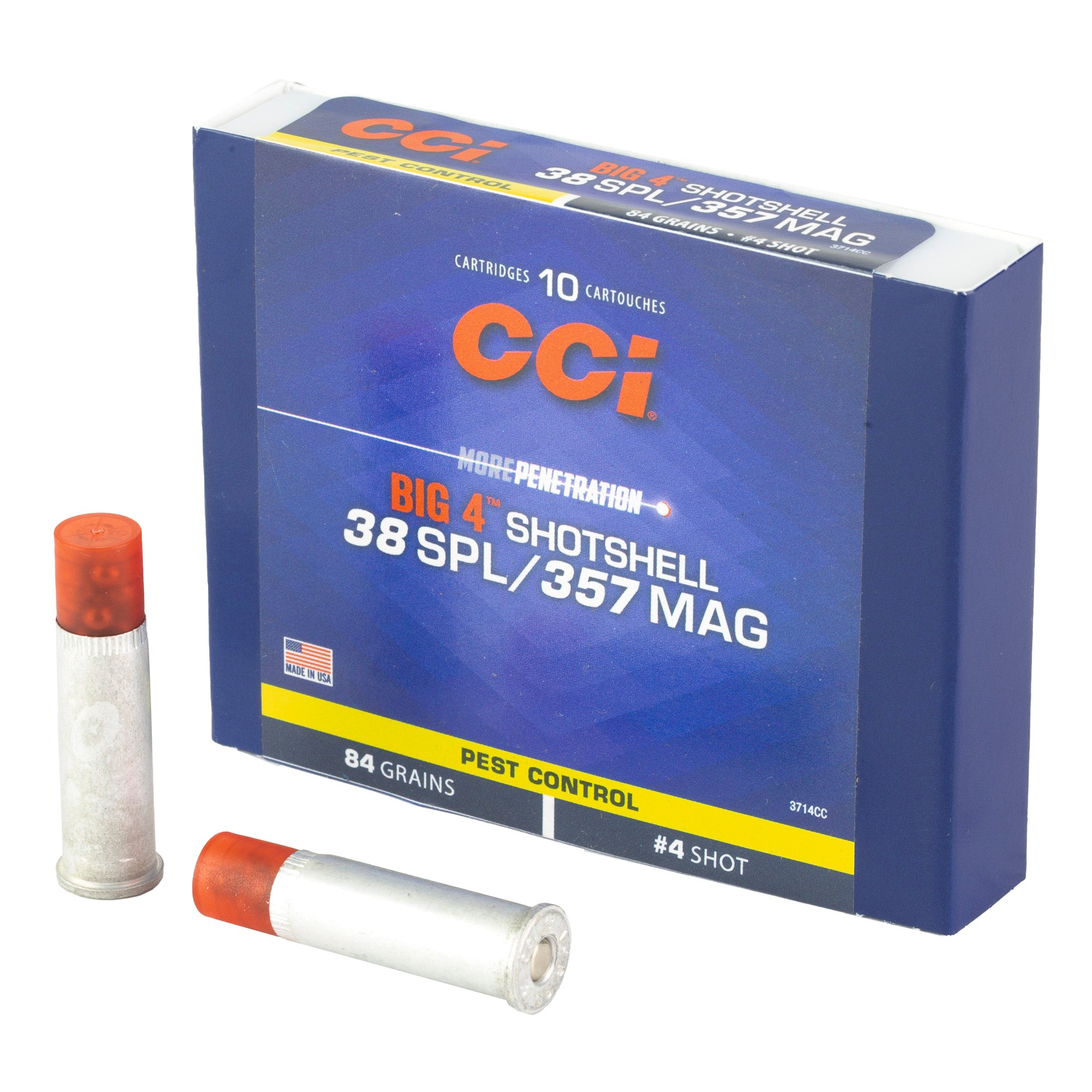 CCI Ammunition 3714CC Shotshell for .357 Magnum – 84 Grain, 10-Pack