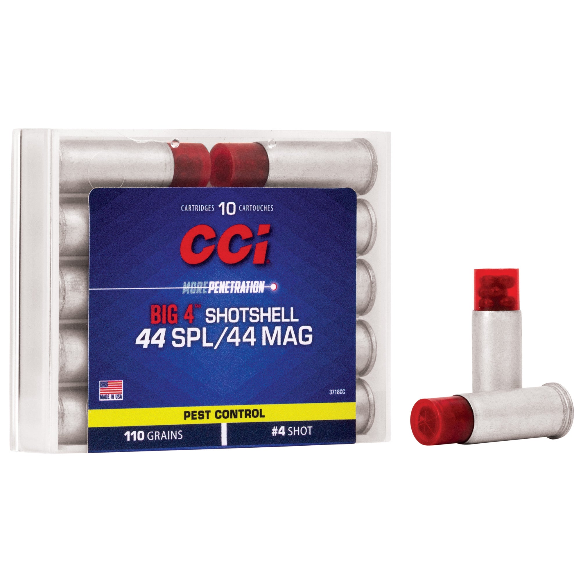 CCI Ammunition 3718CC 44 Magnum Shotshell – 110 Grain, 10 Rounds per Box