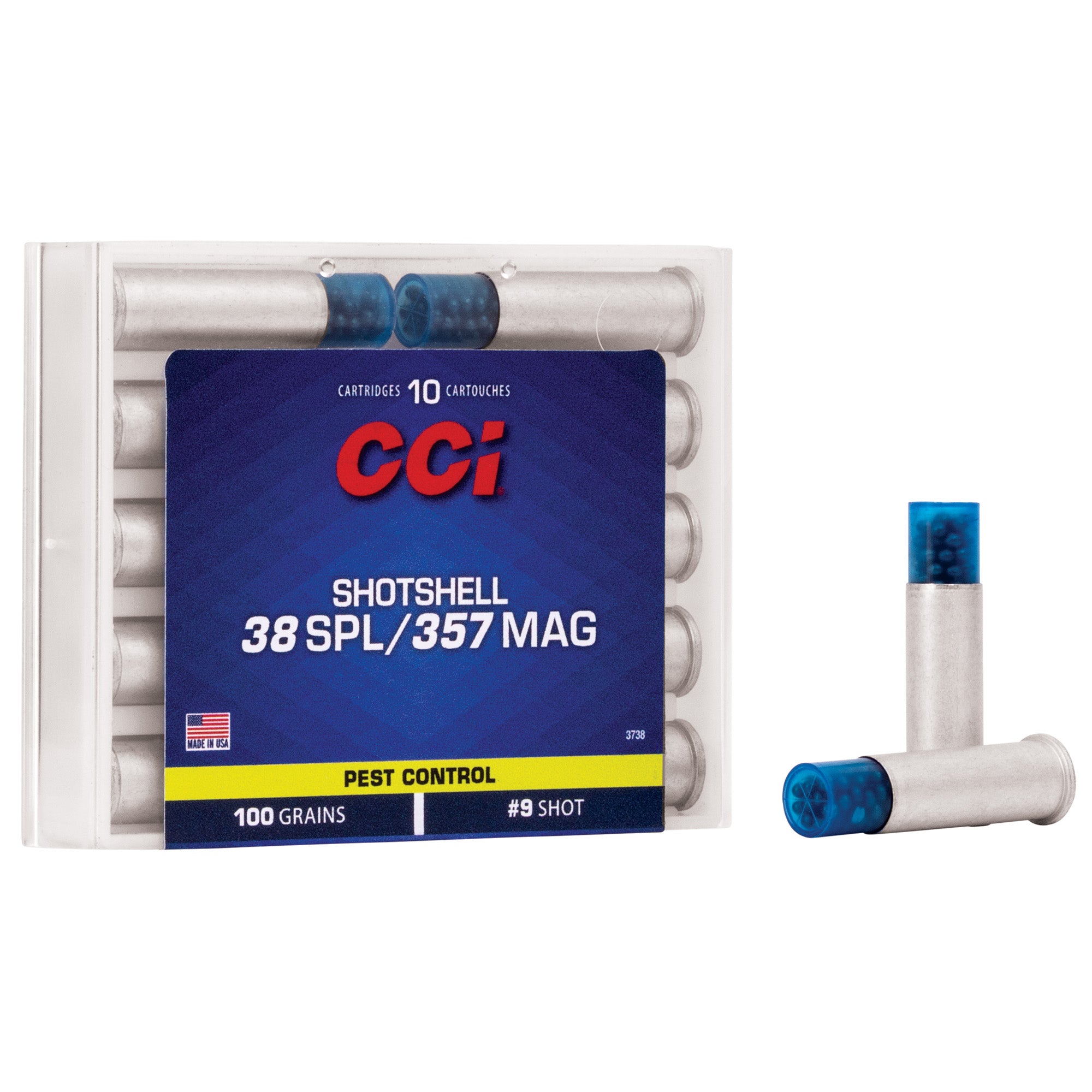 CCI Ammunition 38/357 Shotshell 10 Rounds - 100 Grain for 357 Magnum