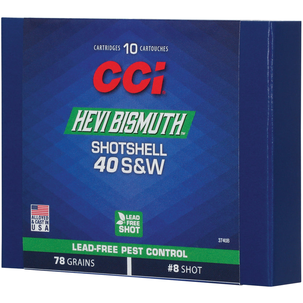CCI Ammunition 3740B Hevi-Bismuth 40 S&W Centerfire Shotshells - Non-Toxic, Lead-Free Bismuth Pellets