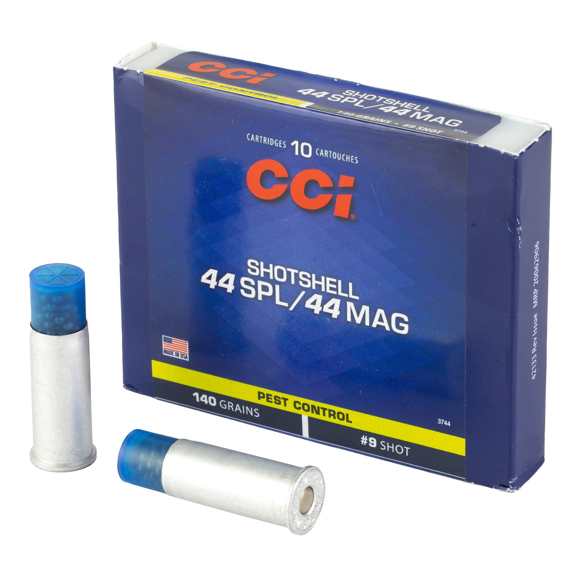 CCI Ammunition 44 Magnum #9 Shotshell – 140 Grain, 10 Rounds per Box