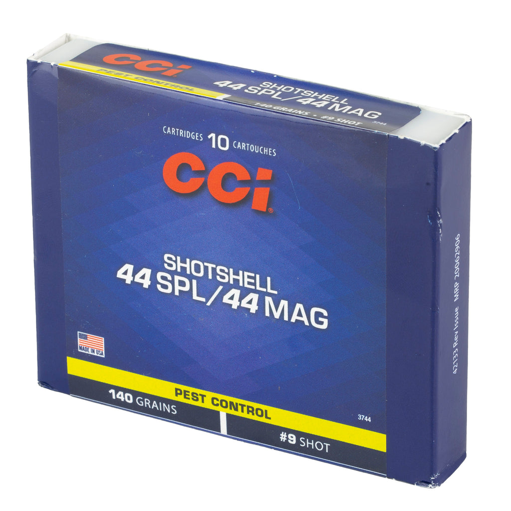 CCI Ammunition 44 Magnum #9 Shotshell – 140 Grain, 10 Rounds per Box