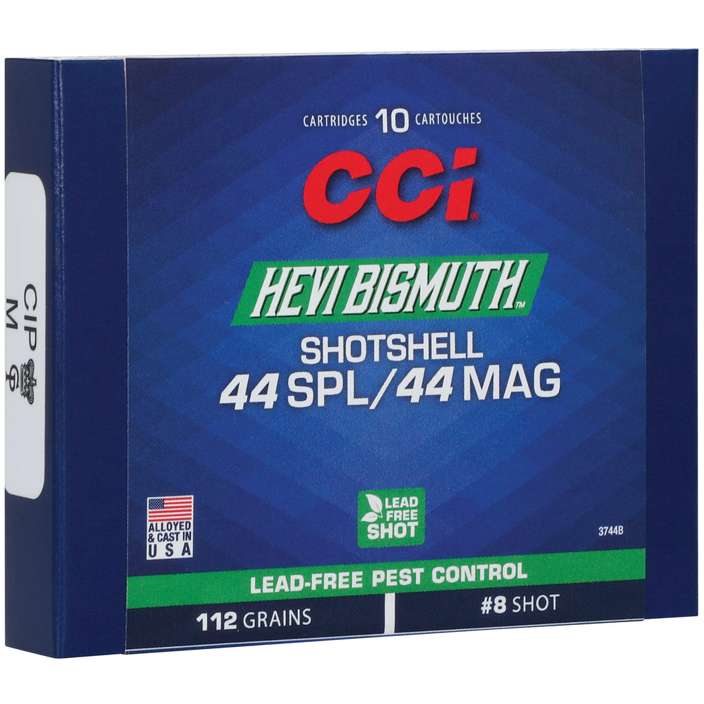 CCI Ammunition 3744B Hevi-Bismuth 44 Magnum Shotshells – Non-Toxic, Lead-Free Bismuth Pellets for Handgun Shooting