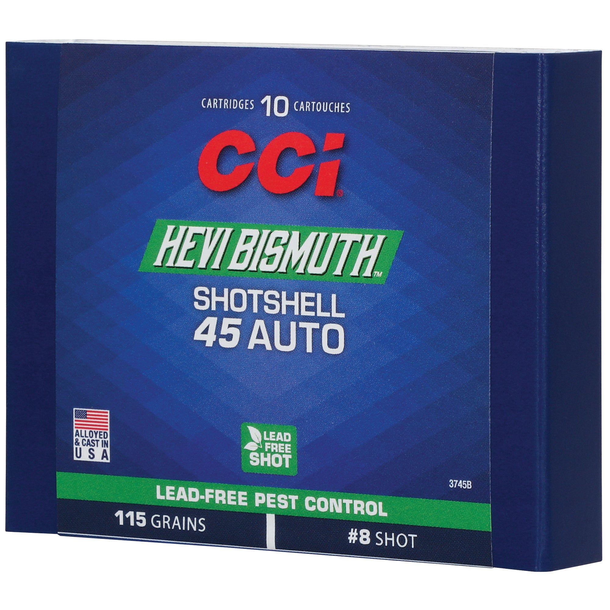 CCI Ammunition 45 ACP Bismuth Shotshells – 115 Grain, 10-Pack