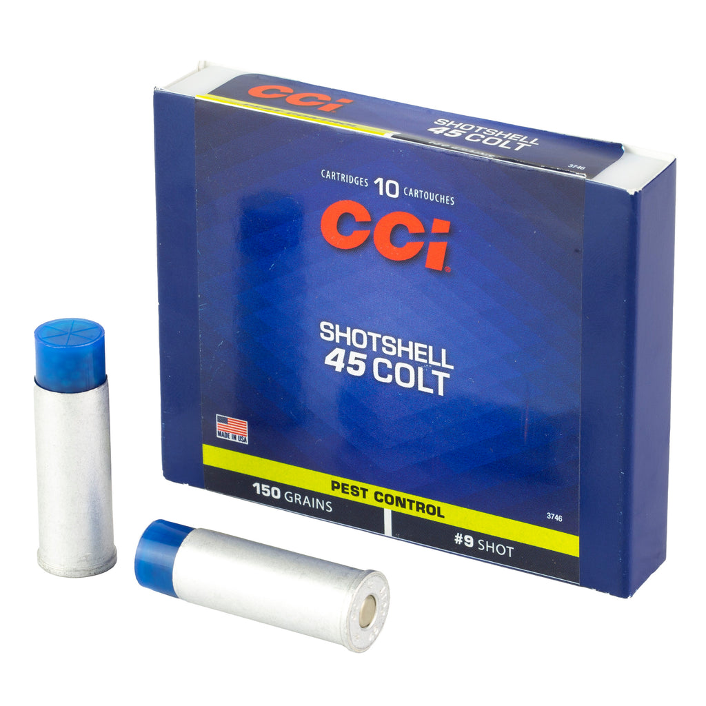 CCI Ammunition 3746 45 Colt Shotshell – 150 Grain Centerfire Handgun Load for Pest Control