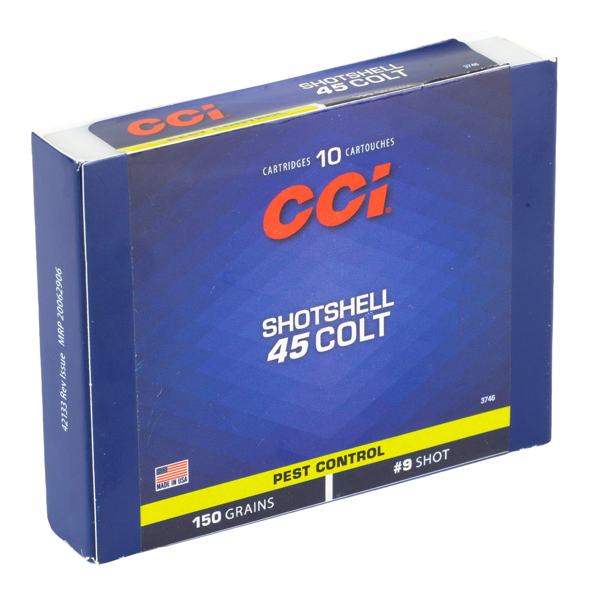 CCI Ammunition 3746 45 Colt Shotshell – 150 Grain Centerfire Handgun Load for Pest Control