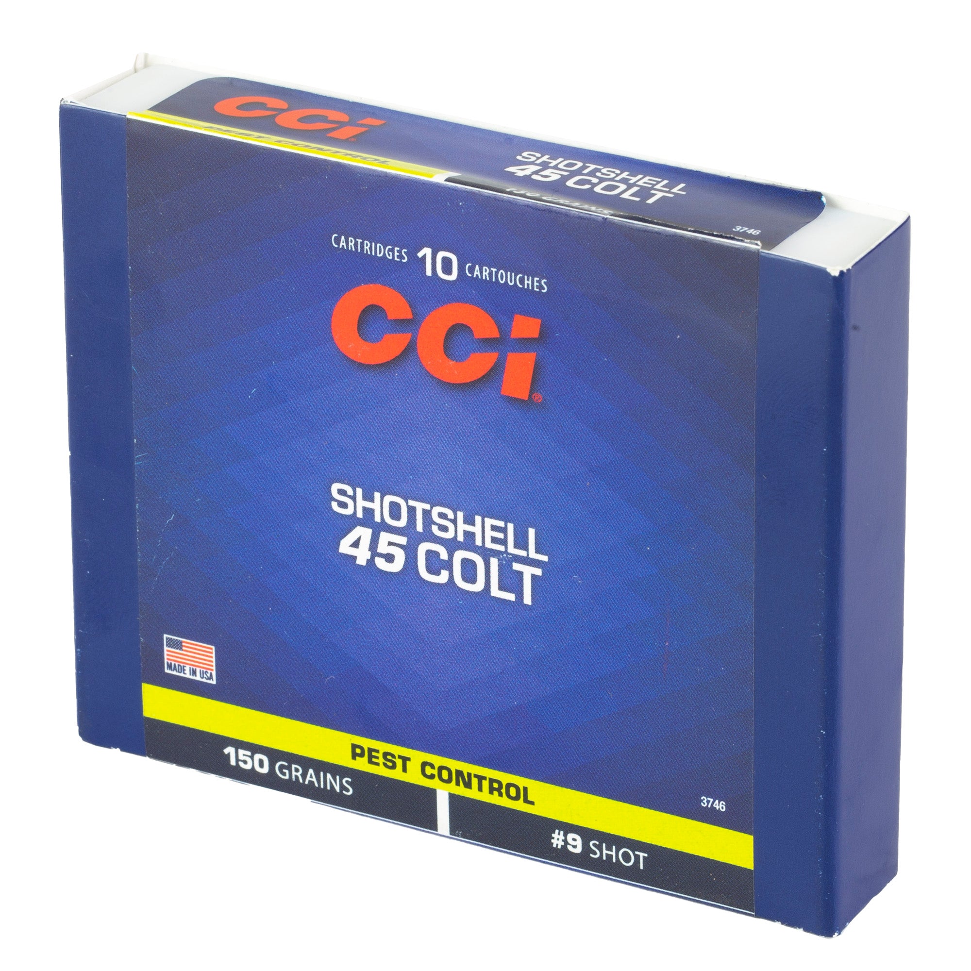 CCI Ammunition 3746 45 Colt Shotshell – 150 Grain Centerfire Handgun Load for Pest Control