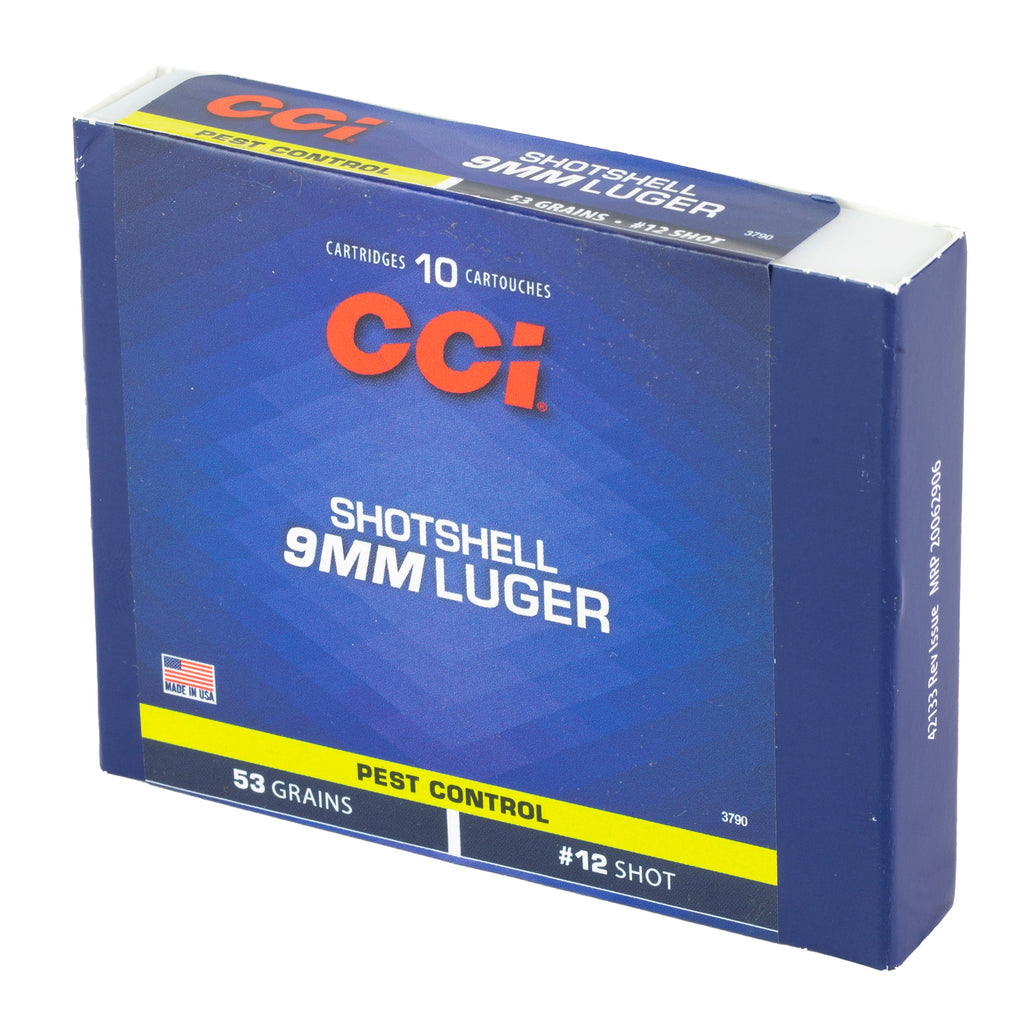 CCI Ammunition 9mm #12 Shotshell - 53 Grain, 10 Rounds per Box