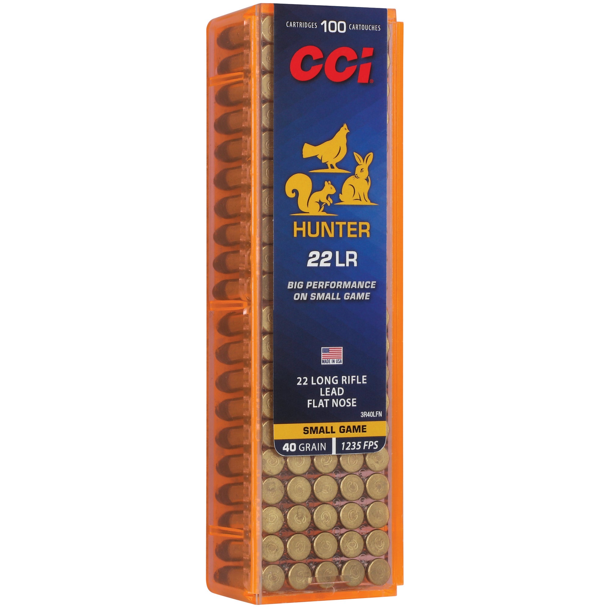 CCI Ammunition Hunter 22 LR 40 Grain Lead Flat Nose – Sub-Sonic High Performance Ammo