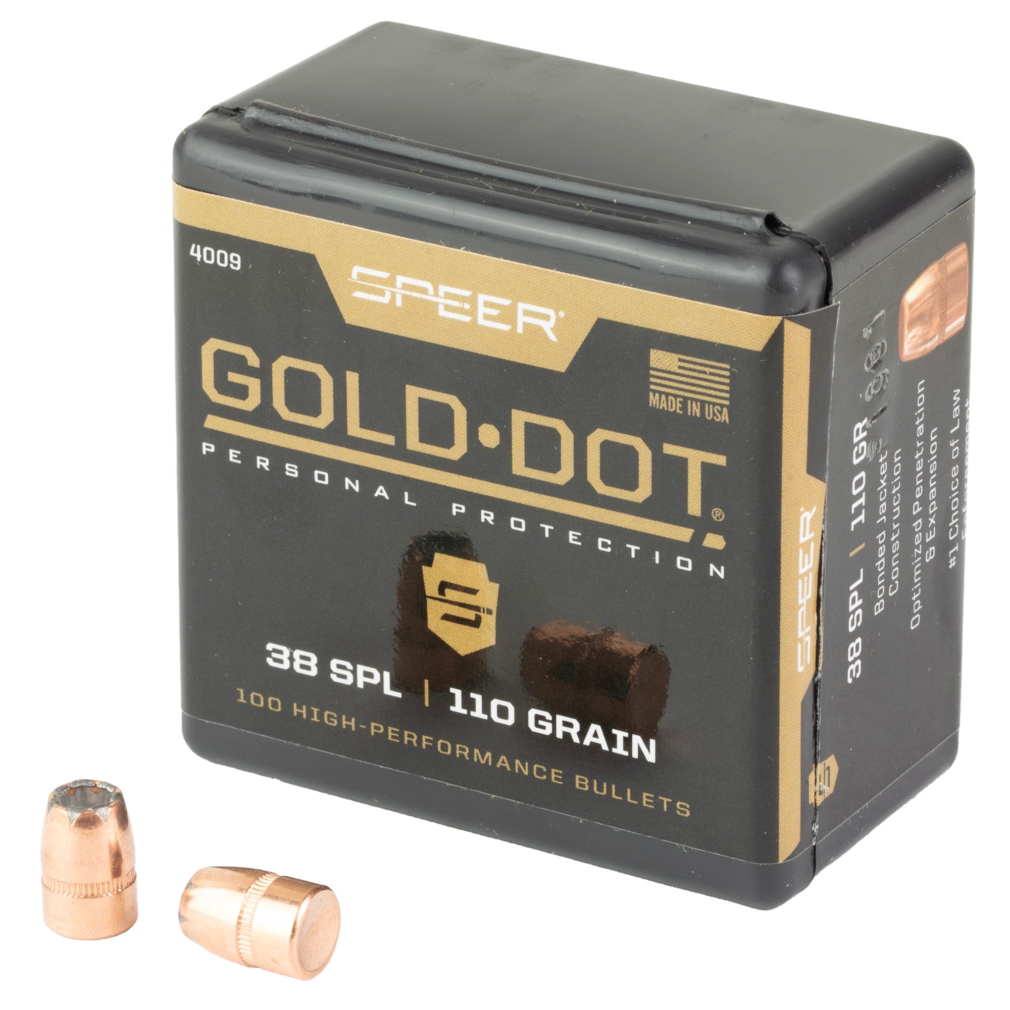Speer Ammunition Gold Dot .357 110-Grain Hollow Point Cartridge (100 Rounds)