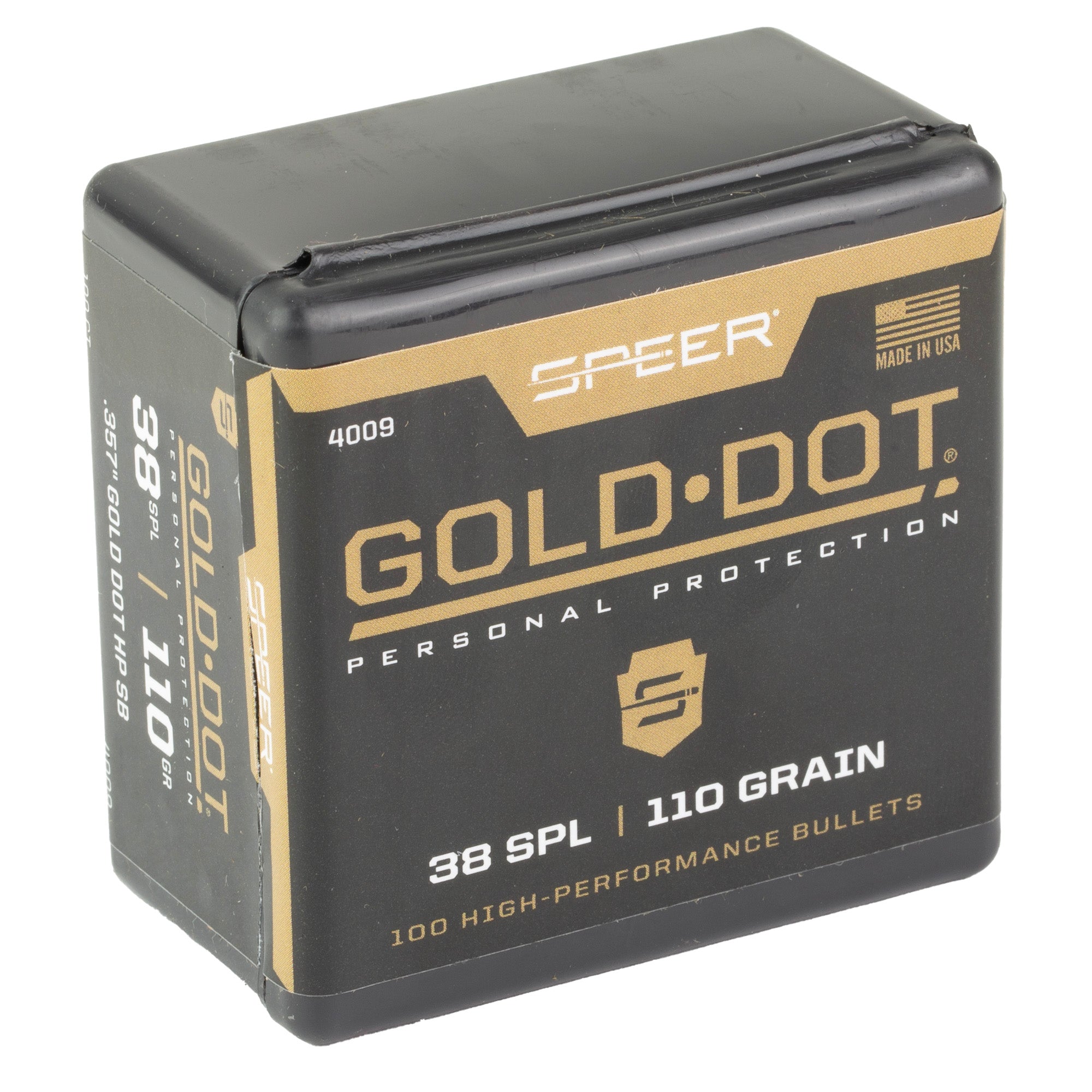 Speer Ammunition Gold Dot .357 110-Grain Hollow Point Cartridge (100 Rounds)