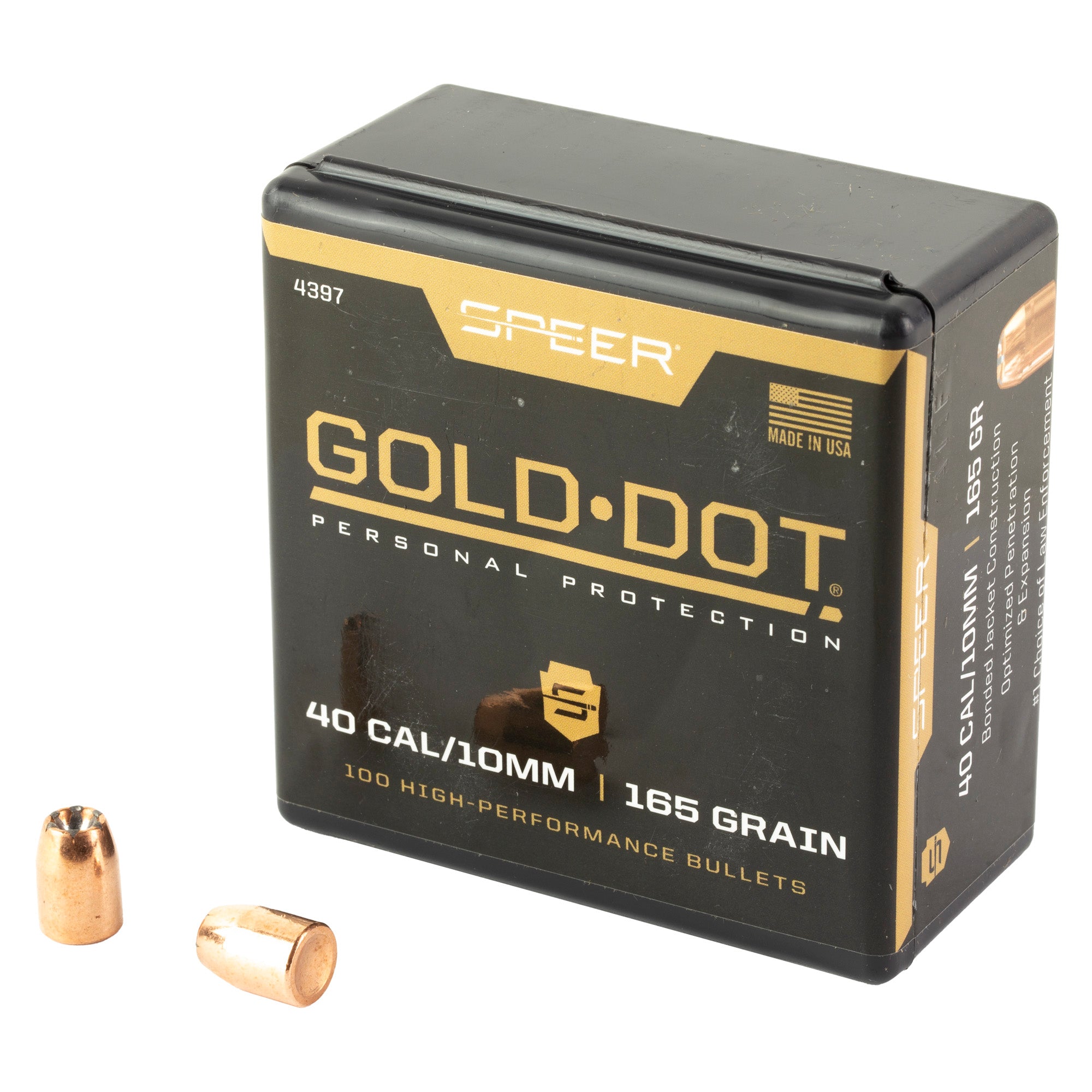 Speer Ammunition Gold Dot .400 165 Grain Hollow Point Ammo - Law Enforcement Quality