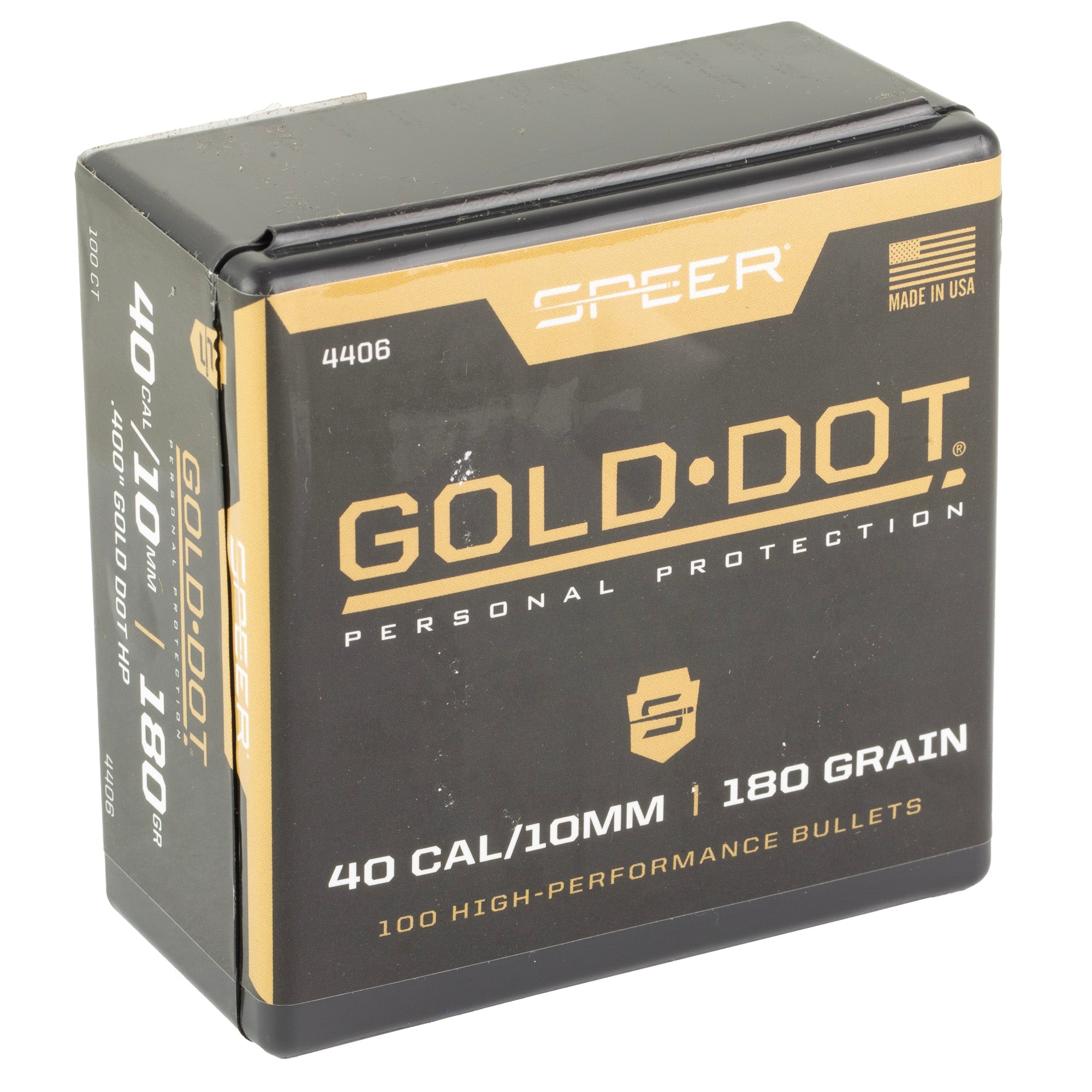 Speer Ammunition Gold Dot .40 Caliber 180-Grain Hollow Point Ammunition - 100 Round Box