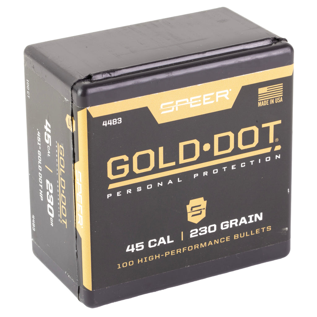 Speer Ammunition Gold Dot .45 Caliber 230 Grain Hollow Point Ammo - 100 Rounds