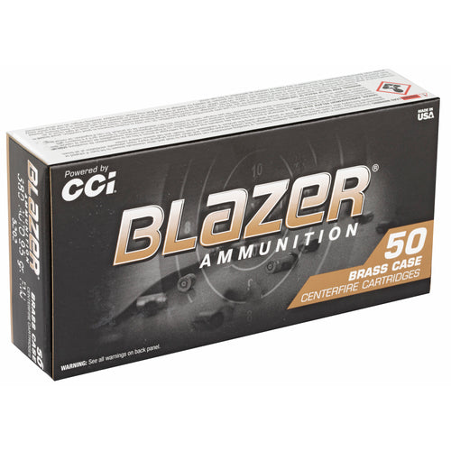 Blazer Ammunition BLAZER BRASS 380 ACP 95 Grain Full Metal Jacket (FMJ), 50 Rounds per Box