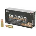 Blazer Ammunition 5203 9mm 147 Grain Full Metal Jacket Brass Case - Pack of 50