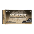 CCI Ammunition Blazer Brass 380 ACP 98-Grain Hollow Point (50 Rounds)
