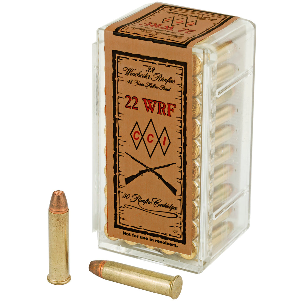 CCI Ammunition 22 WRF High-Speed Hollow Point, 45 Grain - 50 Rounds per Box