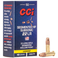 CCI Ammunition 22LR 40 Grain Varmint Semi-Auto Hollow Point (SHP) - 50 Rounds