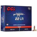 CCI Ammunition 956 .22 LR Tactical Copper Plated Round Nose, 40 Grain - 300 Rounds per Box