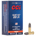 CCI Ammunition Quiet 22LR 40 Grain Lead Round Nose, 50 Rounds per Box