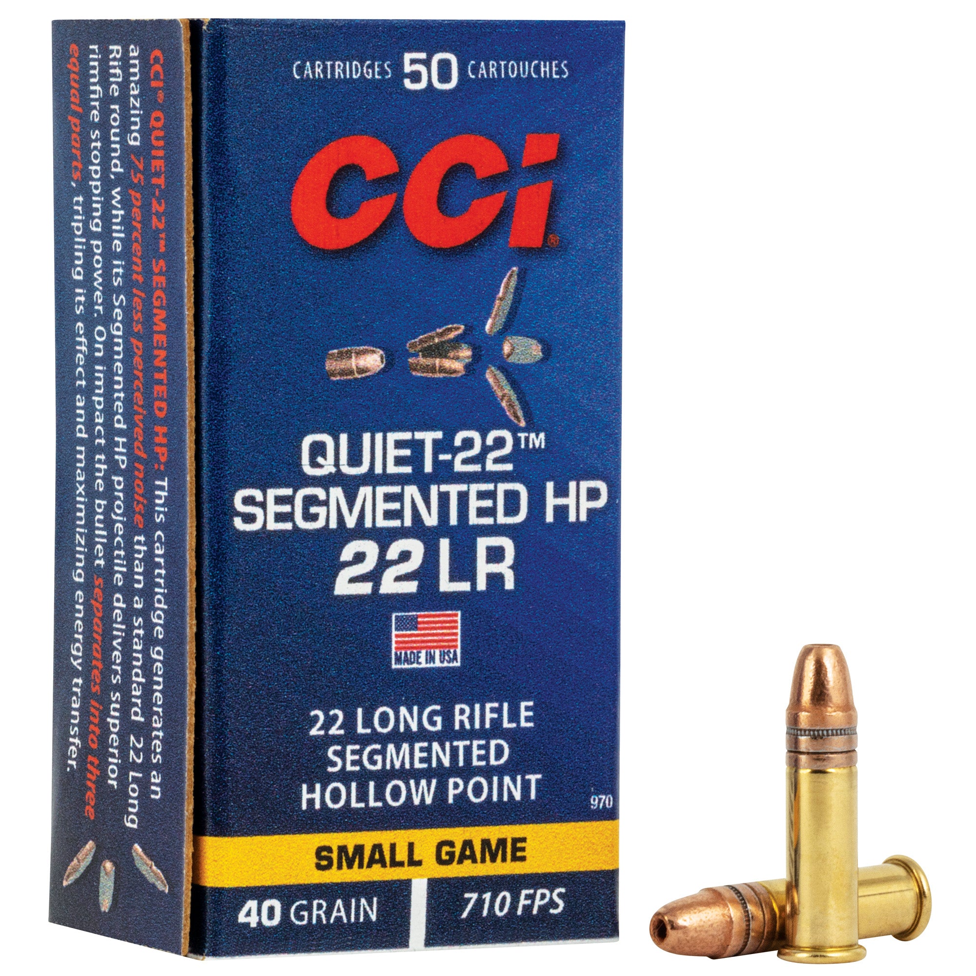 CCI Ammunition Hunting 22LR 40-Grain Hollow Point - 50 Rounds