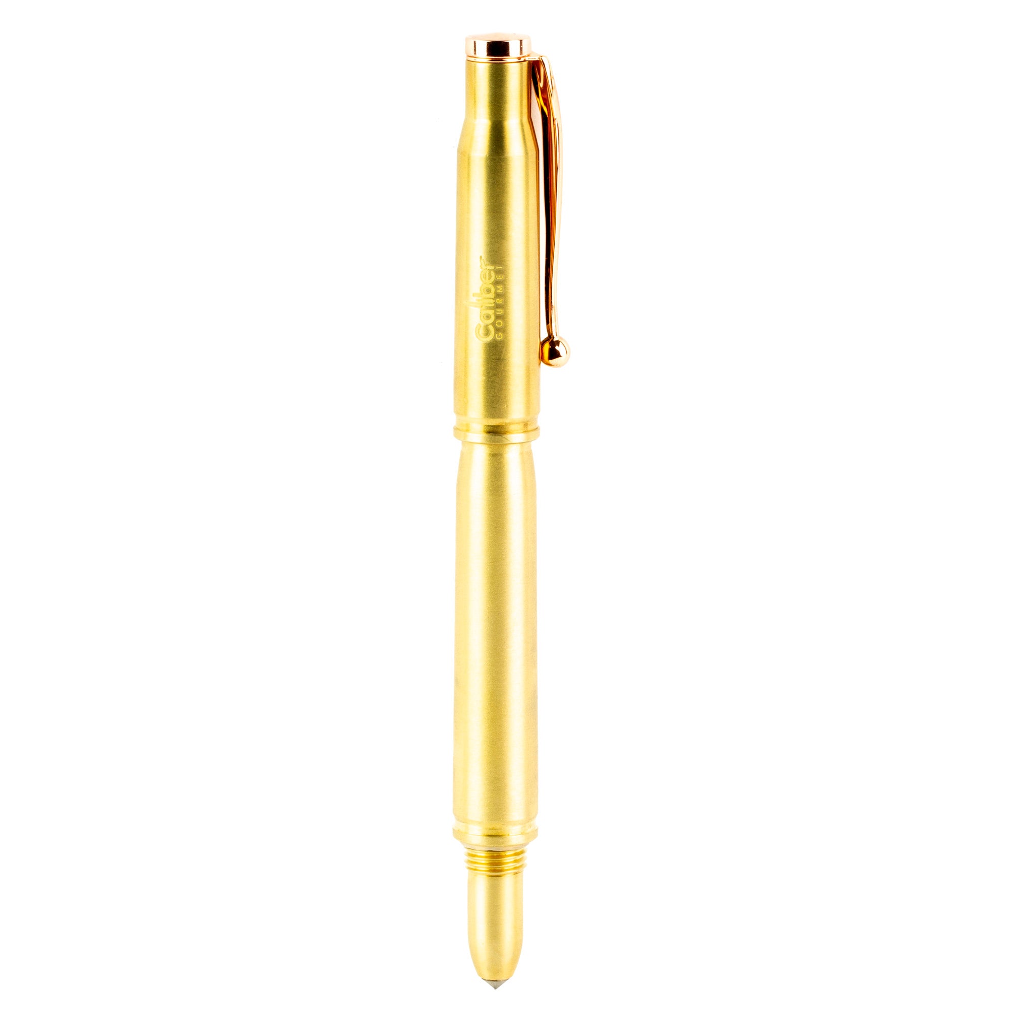 Caliber Gourmet CBG-1014 Bullet Ball Point Pen in Gold – Unique Gun-Inspired Desk Accessory