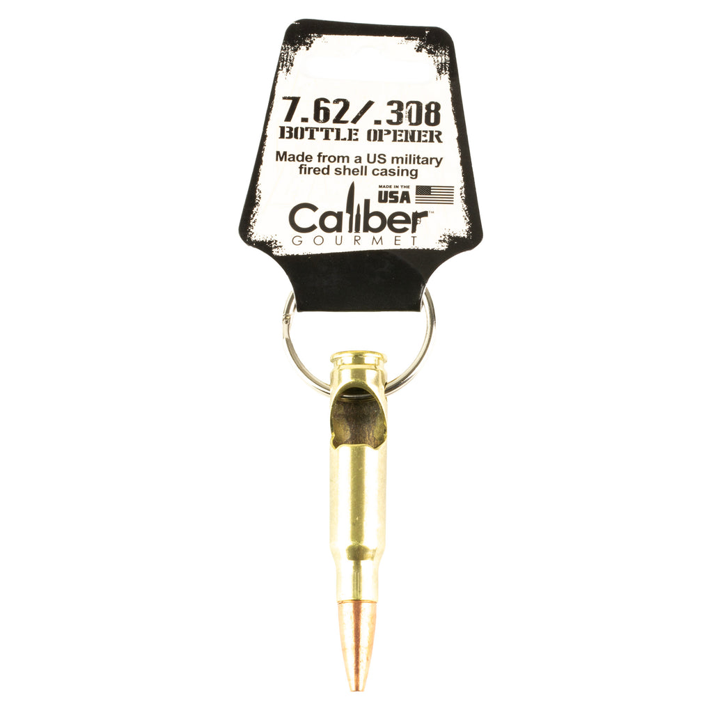 Caliber Gourmet CBG-1017 Gold 308 Bullet Shell Casings Keychain Display - Set of 24