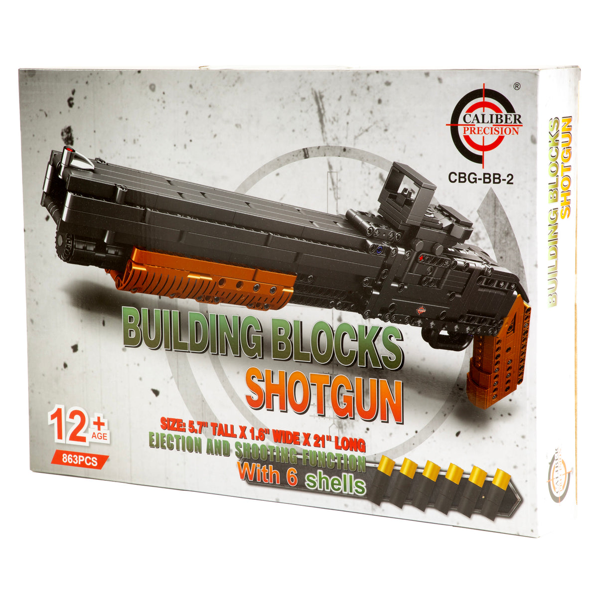 Caliber Gourmet CBG-BB-2 Building Blocks Shotgun – 863-Piece Construction Kit with Realistic Functionality