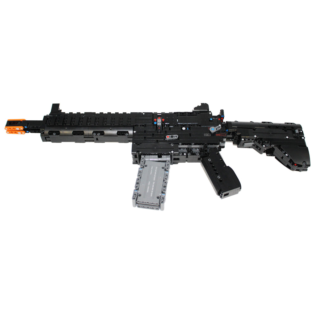 Caliber Gourmet CBG-BB-3 Building Blocks Machine Gun – 1178 Piece Plastic Rifle Kit for Ages 12+