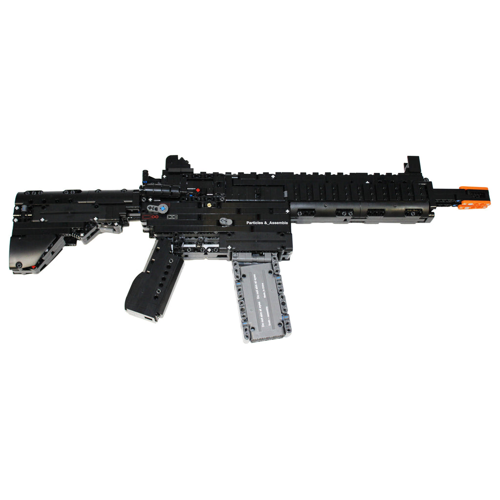 Caliber Gourmet CBG-BB-3 Building Blocks Machine Gun – 1178 Piece Plastic Rifle Kit for Ages 12+