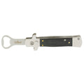 Caliber Gourmet CBG-BF-1024 Switchblade Style Bottle Opener - Black and Silver