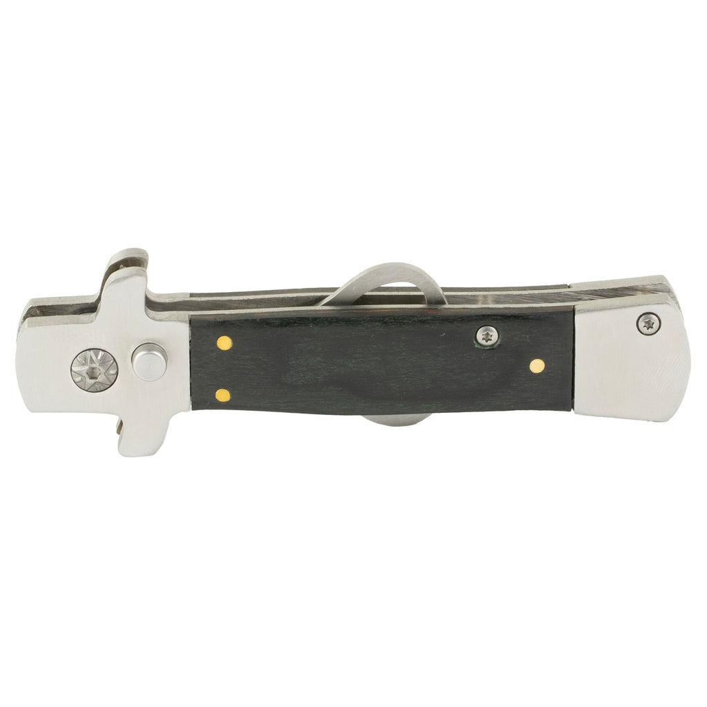Caliber Gourmet CBG-BF-1024 Switchblade Style Bottle Opener - Black and Silver