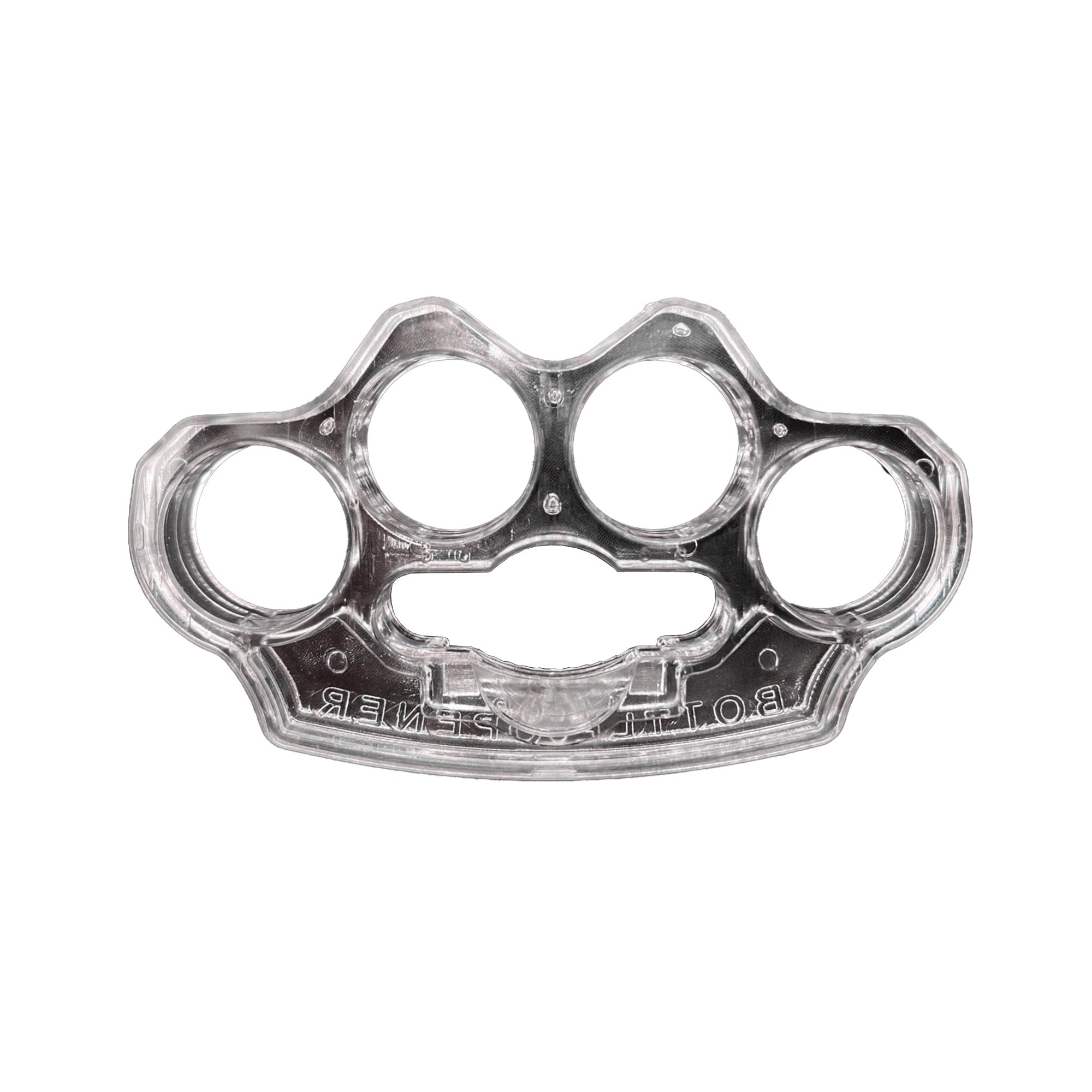 Caliber Gourmet CBG-BO-PK Plastic Bottle Opener with Knuckle Grip – Clear