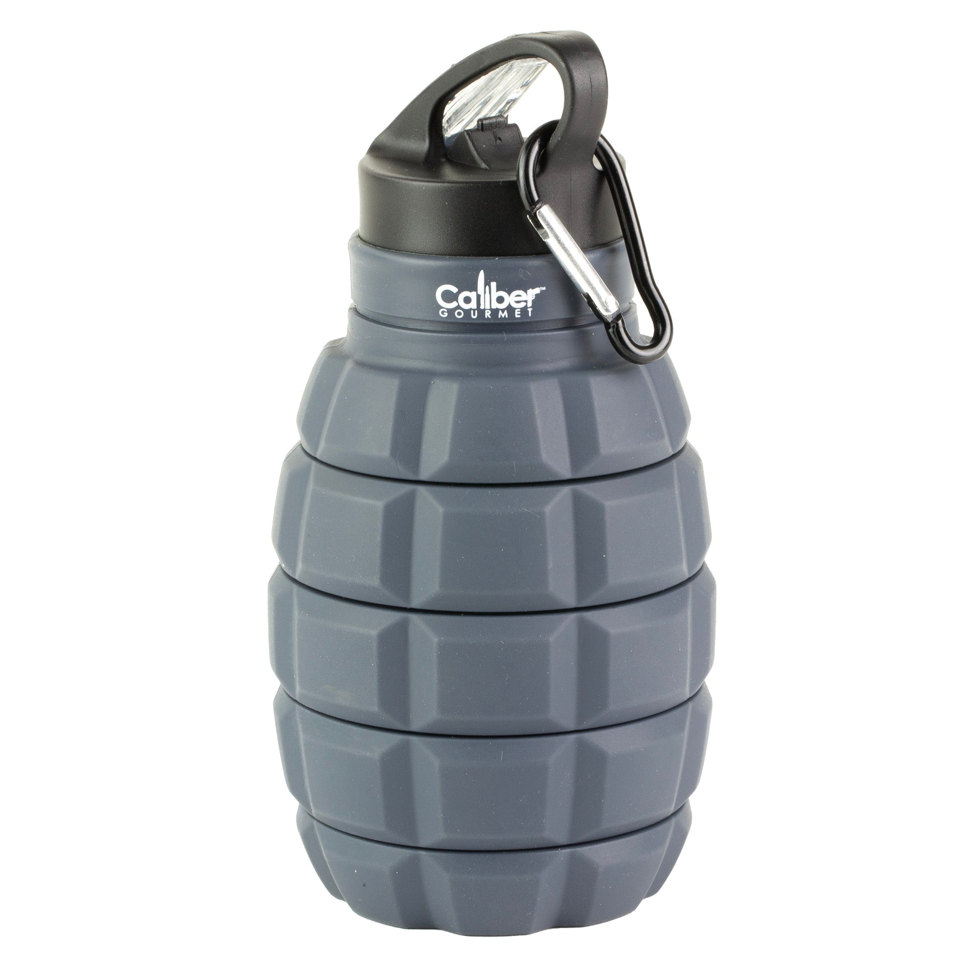 Caliber Gourmet CBG-TMS-GRENADE Collapsible 20 oz Silicone Water Bottle