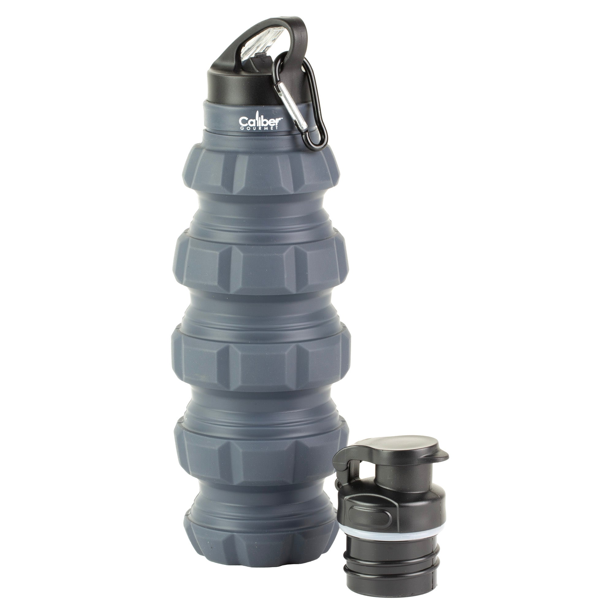 Caliber Gourmet CBG-TMS-GRENADE Collapsible 20 oz Silicone Water Bottle