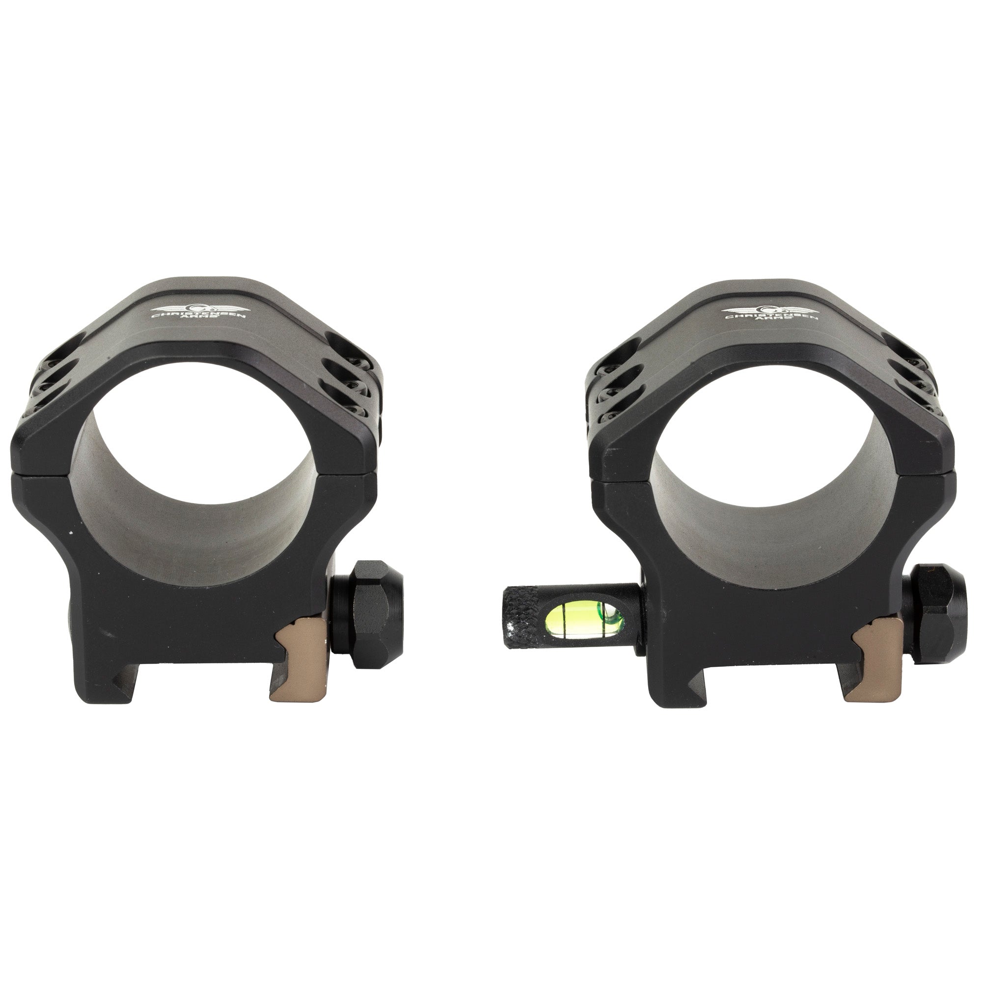 Christensen Arms Tactical 30mm Scope Rings - Precision CNC-Machined Black Mounting Platform