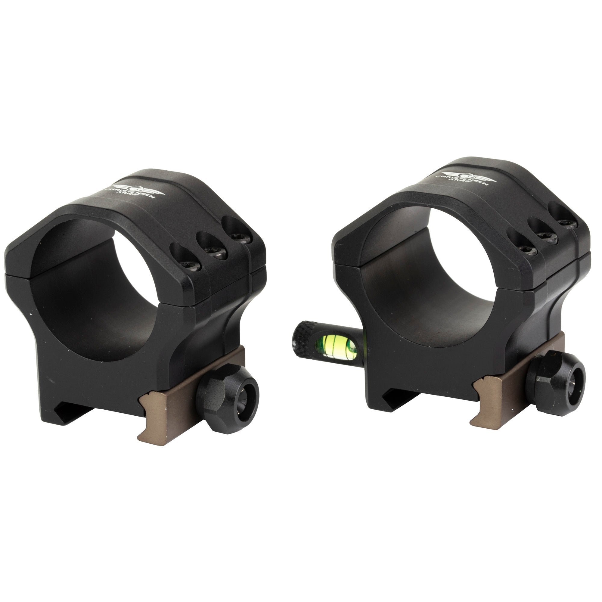 Christensen Arms Tactical 30mm Scope Rings - Precision CNC-Machined Black Mounting Platform